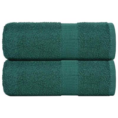 VidaXL Gastendoekjes 2 st 30x50 cm 360 g/m² 100% katoen groen