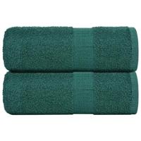 VidaXL Gastendoekjes 2 st 30x50 cm 360 g/m² 100% katoen groen