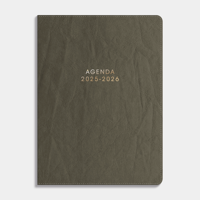 A6 Agenda 2025 - 2026 Washed Kraft Groen