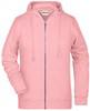 James & Nicholson JN8025 Ladies´ Zip-Hoody - /Rose-Melange - XS