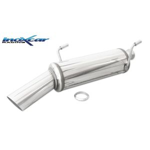 InoxCar uitlaat passend voor Peugeot 206CC 1.6 HDI 110pk 2005- 1x90mm Rally IXPE2061190RA