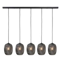 Pine 5 lichts smoke hanglamp