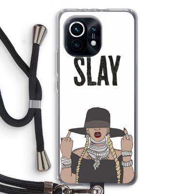 Slay All Day: Xiaomi Mi 11 Transparant Hoesje met koord