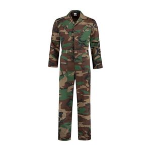 WW4A Kinderoverall Polyester/Katoen camouflage - Bruin/groen/Zwart