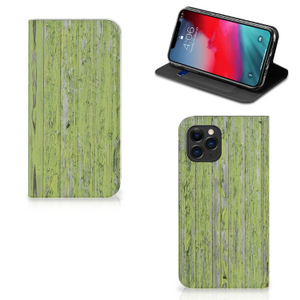 Apple iPhone 11 Pro Book Wallet Case Green Wood