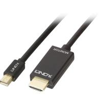 LINDY 36926 DisplayPort-kabel Mini-displayport / HDMI Adapterkabel Mini DisplayPort-stekker, HDMI-A-stekker 1.00 m Zwart LINDY 36926 DisplayPort-kabel Mini-displayport / HDMI Adapterkabel Mini DisplayPort-stekker, HDMI-A-stekker 1.00 m Zwart
