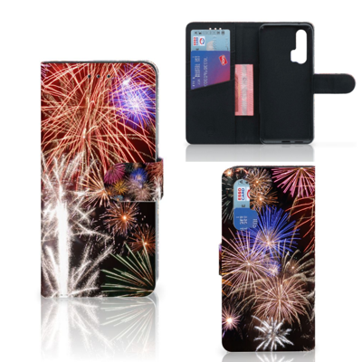 Honor 20 Pro | Wallet Case | met Pasjes | Vuurwerk