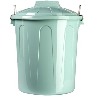 Plasticforte Afvalemmer met deksel - 2x stuks - mintgroen - 21L - kunststof - 42,5 cm