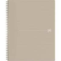 Oxford Origin spiraalschrift, ft A4+, 140 bladzijden, geruit 5 mm, zand