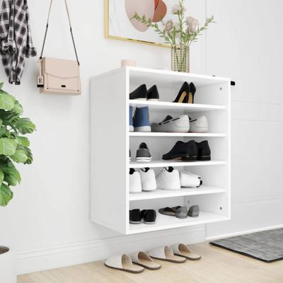 Schoenenkast 60x35x70 cm bewerkt hout wit