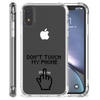 Apple iPhone Xr Anti Shock Case Finger Don&apos;t Touch My Phone