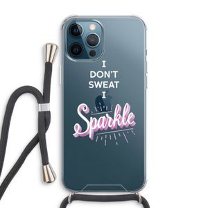 Sparkle quote: iPhone 12 Pro Max Transparant Hoesje met koord