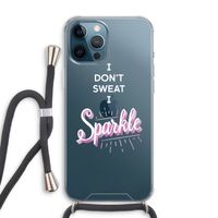 Sparkle quote: iPhone 12 Pro Max Transparant Hoesje met koord