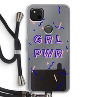 GRL PWR: Pixel 4a Transparant Hoesje met koord