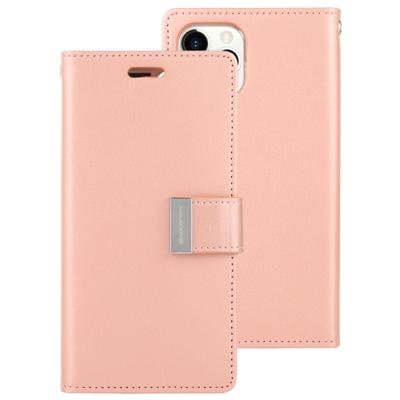 Voor iPhone 11 Pro MERCURY GOOSPERY RICH DIARY Crazy Horse textuur horizontale Flip lederen draagtas met houder & kaartsleuven & portemonnee (Rose gou