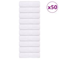 VidaXL Washandjes 50 st 15x21 cm 360 g/m² 100% katoen wit VidaXL Washandjes 50 st 15x21 cm 360 g/m² 100% katoen wit