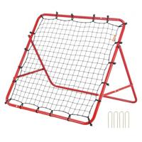 VEVOR Voetbal Rebound Net Draagbare Baffle Voetbal 48 x 48 mm, Rebounder Voetbal Ijzeren Pijp & PE Net Kinderen & Tieners Verstelbaar Voetbaldoel Rebounder Kicker voor Voetbaltraining