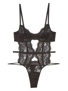 Fleur Du Mal body en dentelle - Noir