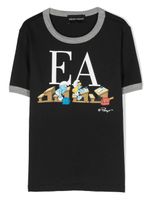 Emporio Armani Kids t-shirt en coton à imprimé graphique - Bleu - thumbnail