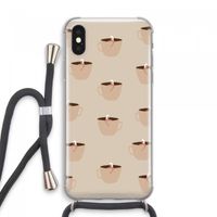 Morning coffee: iPhone XS Max Transparant Hoesje met koord