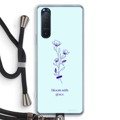 Bloom with grace: Sony Xperia 5 II Transparant Hoesje met koord