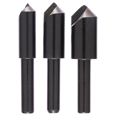 Bosch Accessoires 3-delige Conische Verzinkboor-Set met 1 boorplaatje - 2609255124