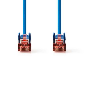 Nedis CAT6 Netwerkkabel | RJ45 Male | RJ45 Male | S/FTP | 0.50 m | Rond | LSZH | Blauw | Label - CCGL85221BU05