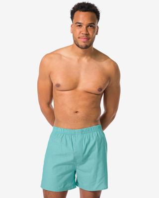 HEMA Losse herenboxer chambray groen (groen)