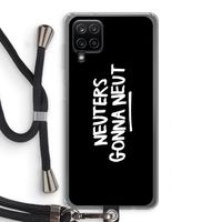 Neuters (zwart): Samsung Galaxy A12 Transparant Hoesje met koord