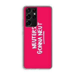 Neuters (roze): Samsung Galaxy S21 Ultra Transparant Hoesje
