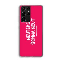 Neuters (roze): Samsung Galaxy S21 Ultra Transparant Hoesje
