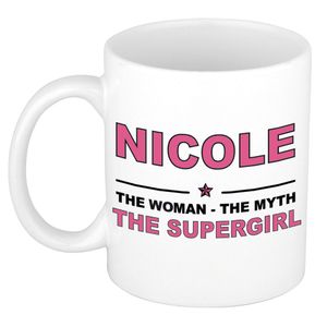 Nicole The woman, The myth the supergirl cadeau koffie mok / thee beker 300 ml