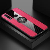 Voor vivo Z5X XINLI stiksels doek textuur schokbestendig TPU beschermhoes met ring houder (rood)