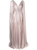 Jenny Packham robe Celia longue à coupe façon cape - Rose