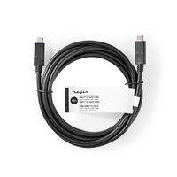 Nedis CCGT64750BK10 USB-kabel 1 m USB 3.2 Gen 2 (3.1 Gen 2) USB C Zwart - thumbnail