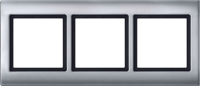 Merten Aquadesign afdekraam 3-voudig aluminium MTN400360