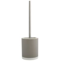 MSV Shine Toilet/wc-borstel houder - keramiek/metaal - taupe - 38 cm   - - thumbnail