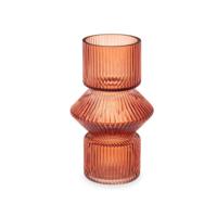 Vaas Gift Decor VGSY1016S VGSY1016S Oranje Tegel Kristal Strepen 9,5 x 16,5 x 9,5 cm 10,5 x 17,5 x 10,5 cm (8 Stuks)