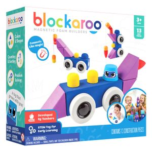 Blockaroo Magnetische Foam Blokken Voertuigen, 13dlg.