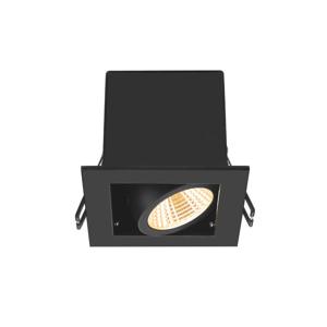 SLV Vierkante led inbouwspotKadux Single 1x Led - zwart - 3000K - 1007551