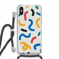 Illustratieve pop 2: iPhone XS Max Transparant Hoesje met koord