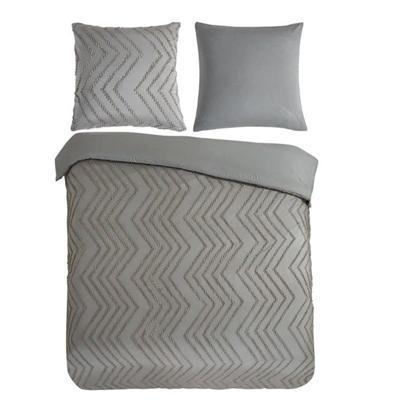 Dekbedovertrek Zizag Taupe 200x200 Cm Anti Allergie & Anti Huisstofmijt Pure - Dekbed-Discounter.nl