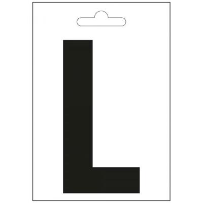 Nautic letter L zwart 100 mm.