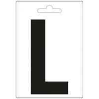 Nautic letter L zwart 100 mm.