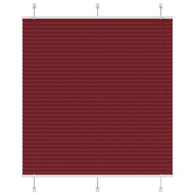 Pliss rolgordijn 120x100cm stofbreedte 119,4cm bordeauxrood