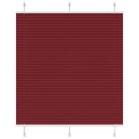Pliss rolgordijn 120x100cm stofbreedte 119,4cm bordeauxrood