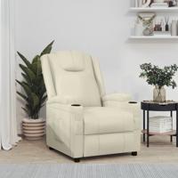 Fauteuil verstelbaar kunstleer crmewit