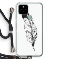 Pluim: Pixel 5 Transparant Hoesje met koord