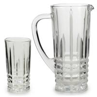 Vivalto Schenkkan/karaf - 1 Liter - incl. 6 drinkglazen - glas - 250 ml - Sapkan/waterkan