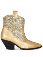 Giuseppe Zanotti bottines d'inspiration western Elna à paillettes - Or - thumbnail